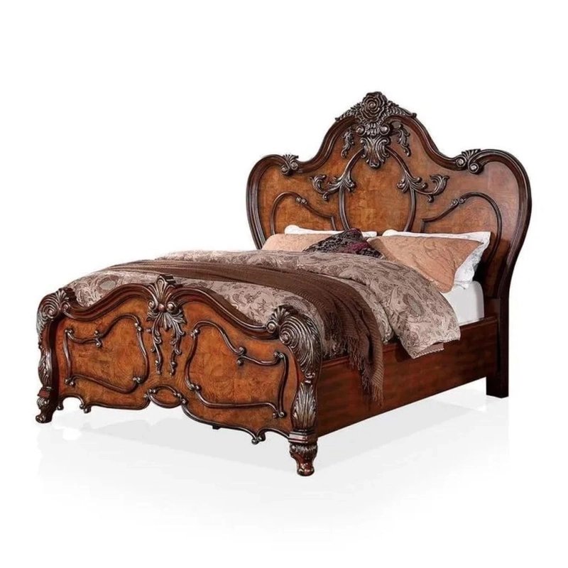 Classic Ornate Carved Wooden Bed Frame Classic Ornate Carved Wooden Bed Frame