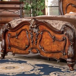 Classic Ornate Carved Wooden Bed Frame