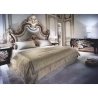 Opulent Classic Carved Wood and Upholstered Luxury Bed