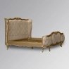 Luxury Classic Carved Upholstered Bed Frame Gold Finish 180x200