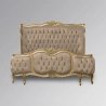 Luxury Classic Carved Upholstered Bed Frame Gold Finish 180x200