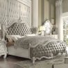 Elegant Classic Baroque Style Bed with Tufted Headboard and Footboard
