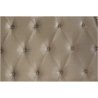 Luxury Carved Sleigh Bed with Tufted Headboard - Champagne Finish