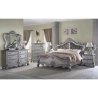 Luxury Carved Wood Bed Frame - Baroque Style Antique Silver Finish