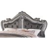 Luxury Carved Wood Bed Frame - Baroque Style Antique Silver Finish