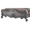 Luxury Carved Wood Bed Frame - Baroque Style Antique Silver Finish