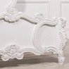 Elegant White Hand Carved Wood Bed Frame Classic European Style