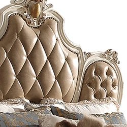 Luxury Classic Carved Upholstered Bed Frame