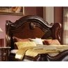 Luxury Traditional Solid Wood Bed Frame with Upholstered Details