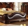 Luxury Traditional Solid Wood Bed Frame with Upholstered Details