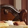 Luxury Traditional Solid Wood Bed Frame with Upholstered Details