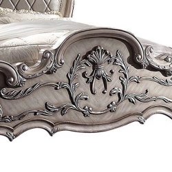 Luxury Classic Ornate Gold Tufted Upholstered Bed