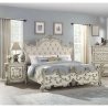 Classic Carved Upholstered Queen Bed | Elegant Bedroom Furniture