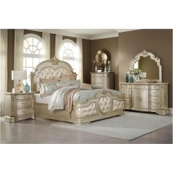 Luxurious Classic Tufted Upholstered Panel Bed