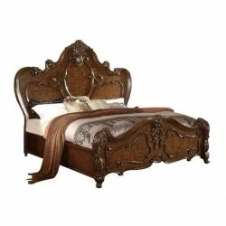 Luxurious Hand Carved Solid Wood Classic Bed Frame
