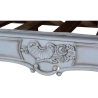 Handcrafted White Wood Classic Baroque Bed Frame