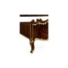 Luxury Classic Baroque Style Wood Bed with Gold Accents
