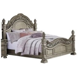 Luxury Ornate Carved Wood Bed Frame | Classic Victorian Revival Bedroom Furniture