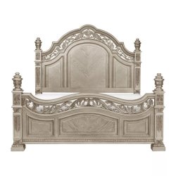 Luxury Ornate Carved Wood Bed Frame | Classic Victorian Revival Bedroom Furniture