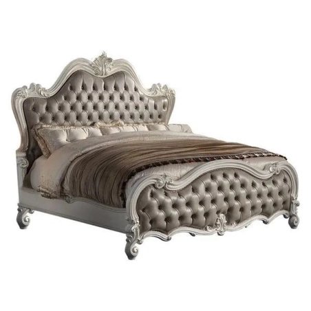 Luxurious Classic Baroque Tufted Upholstered Bed Frame