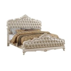 Luxury Tufted Upholstered Panel Bed