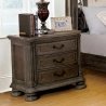 Elegant Tufted Upholstered Panel Bed with Carved Wood Frame