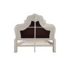 Classic European Luxury Upholstered Carved Bed Frame
