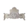 Classic European Luxury Upholstered Carved Bed Frame
