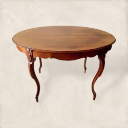 Art Mahogany Wood Dining Table 1020 for Kitchen and Dining Room - Mulyoharjo Furniture Supplier