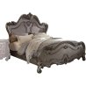 Luxury Classic Ornate Wood Bed Frame Silver Finish