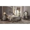 Luxury Classic Ornate Wood Bed Frame Silver Finish