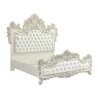 Ornate White Classic Tufted Bed Frame