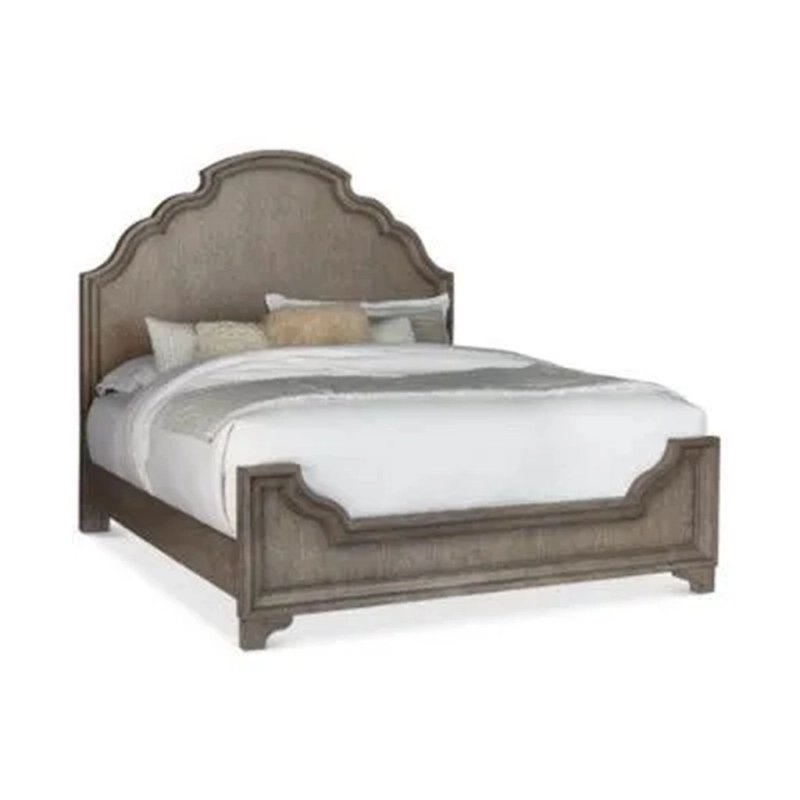 Elegant Classic Wooden Bed with Detailed Headboard and Footboard Elegant Classic Wooden Bed with Detailed Headboard and Footboard