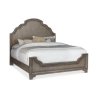 Elegant Classic Wooden Bed with Detailed Headboard and Footboard