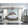 Elegant Classic Wooden Bed with Detailed Headboard and Footboard