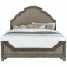 Elegant Classic Wooden Bed with Detailed Headboard and Footboard