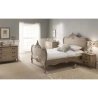 French Classic Carved Natural Wood Bed Frame Queen Size