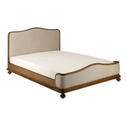 Classic Elegant Wood Upholstered Bed Frame