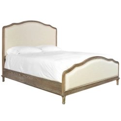 Classic Elegant Wood Upholstered Bed Frame