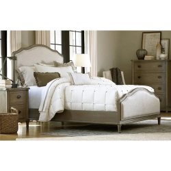Classic Elegant Wood Upholstered Bed Frame
