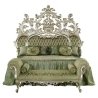 Luxurious Ornate Carved Bed Set with Bench