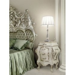 Luxurious Ornate Carved Bed Set with Bench
