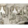 Luxurious Ornate Carved Bed Set with Bench