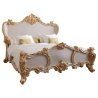 Luxury Carved Wooden Bed Frame | Classic White Finish