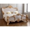 Luxury Carved Wooden Bed Frame | Classic White Finish