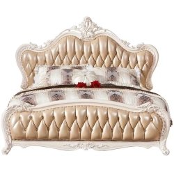 Elegant Tufted Upholstered Classic European Bed Frame