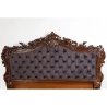 Luxury Classic Carved Wood Tufted King Bed with Nightstands