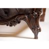 Luxury Classic Carved Wood Tufted King Bed with Nightstands