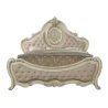 Luxurious Classic Carved Upholstered Bed Frame