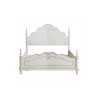 Classic European White Carved Wooden Bed Frame